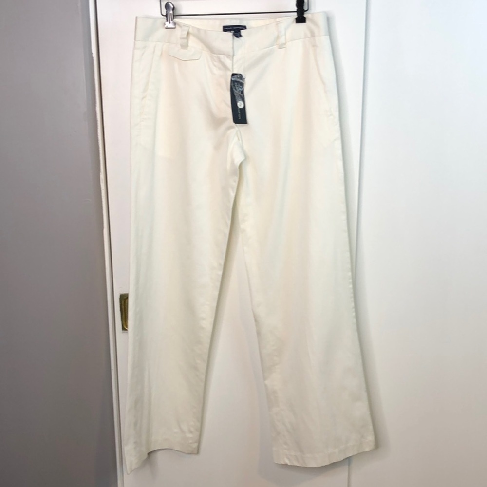 NWT French Connection white high rise, sound of spring, SZ 8, white, baggy pants